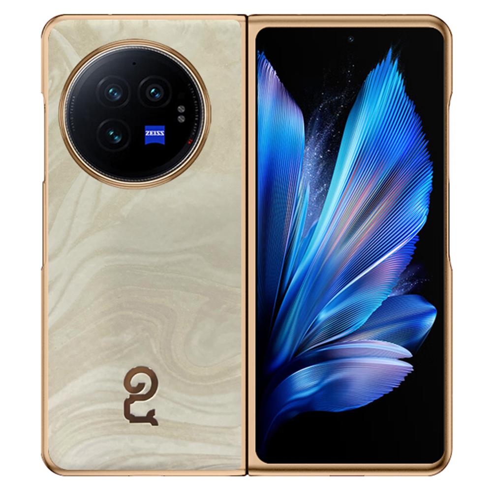 Для vivo X Fold3 Чехол из ПУ кожи Жесткий ПК Складной чехол для телефона