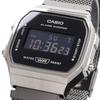 Casio Цифровые часы, Винтажная серия A168WEMB-1B, для мужчин, женщин и детей, с черным сетчатым металлическим браслетом, Модель для зарубежного рынка [Параллельный импорт]