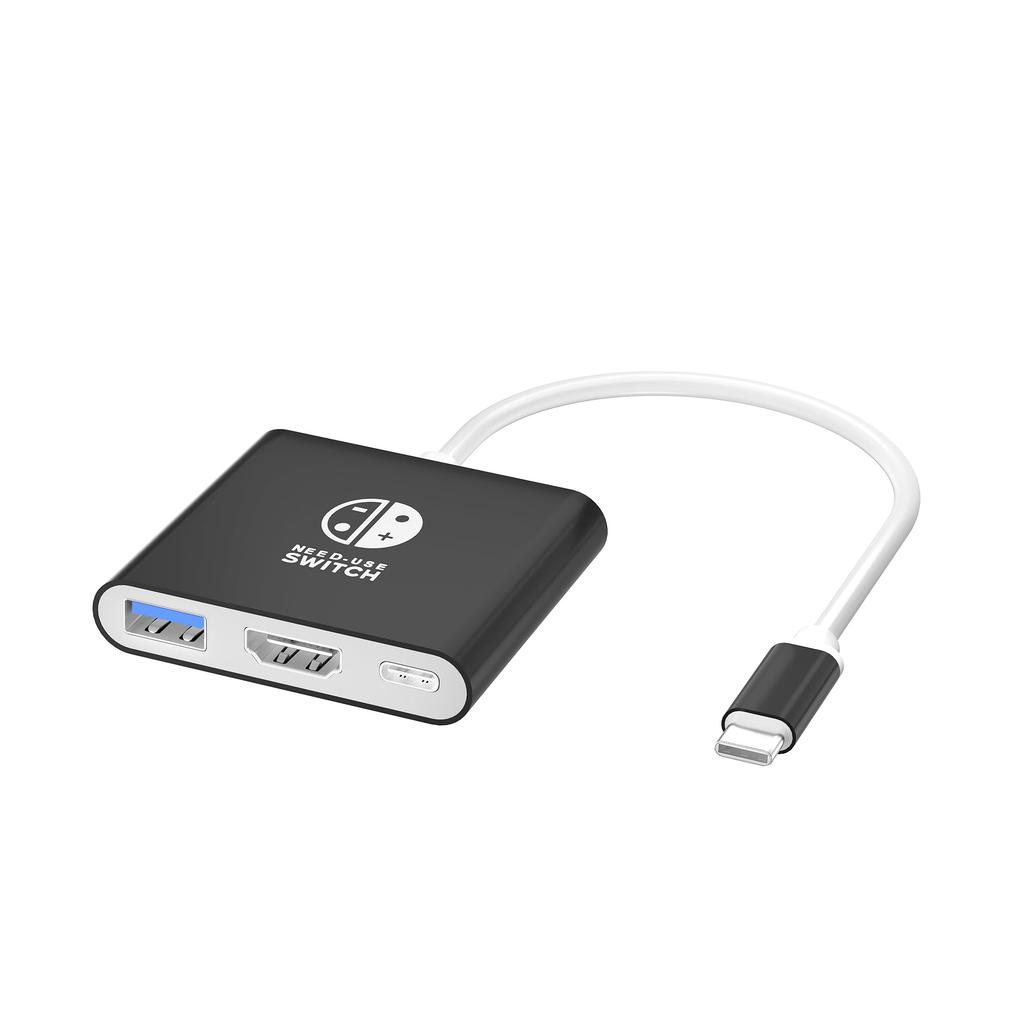 Typec HDMI Переключатель Док-станция Switch Прямой вывод на ТВ Переключатель Сменный кабель Док-станция Switch HDMI Кабель 3в1 Не Switch Switch OLED Совместим с ноутбуками