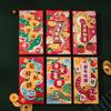 6Pcs Chinese  Year 2025 Red Envelopes Year Of Snake Red Pocket Money Gift Envelope Wedding Gift Bag Good Luck Hongbao