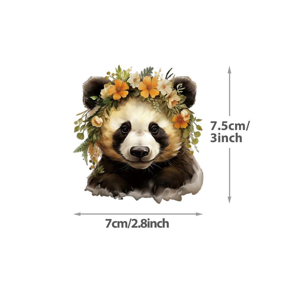 Нашивка с милым животным и цветком на одежде, термоклей, панда, кошка, лиса, сделай сам, моющиеся теплопередачи, новые аксессуары для одежды, наклейки для детей