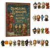 2025 Dungeons and Dragons Advent Calendar,24 Days Countdown Calendar with D and D Characters Christmas Tree Hanging Ornament