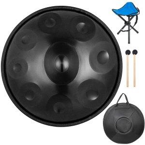 VEVOR Brown Harmonic Handpan Drum Hand pan In D Minor 9 Notes 22 Inch Steel Hand Drum with Soft Hand Pan Bag Hand Pan Hang Drum
