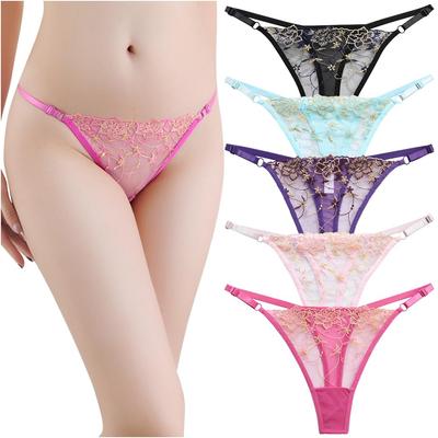 Все Стринги Сексуальные Сексуальные Набор из 5 [TUOTISI] Шорты, Т-спинка, Кружево, Нижнее белье, Внутреннее белье, Талия, Женские трусики, Шорты, Трусики, Внутреннее белье, Цветок,