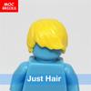 10 шт./лот Детали MOC Мужские прически для мини-кукол 4 см Совместимы с фигурками основных брендов Строительные блоки Игрушки