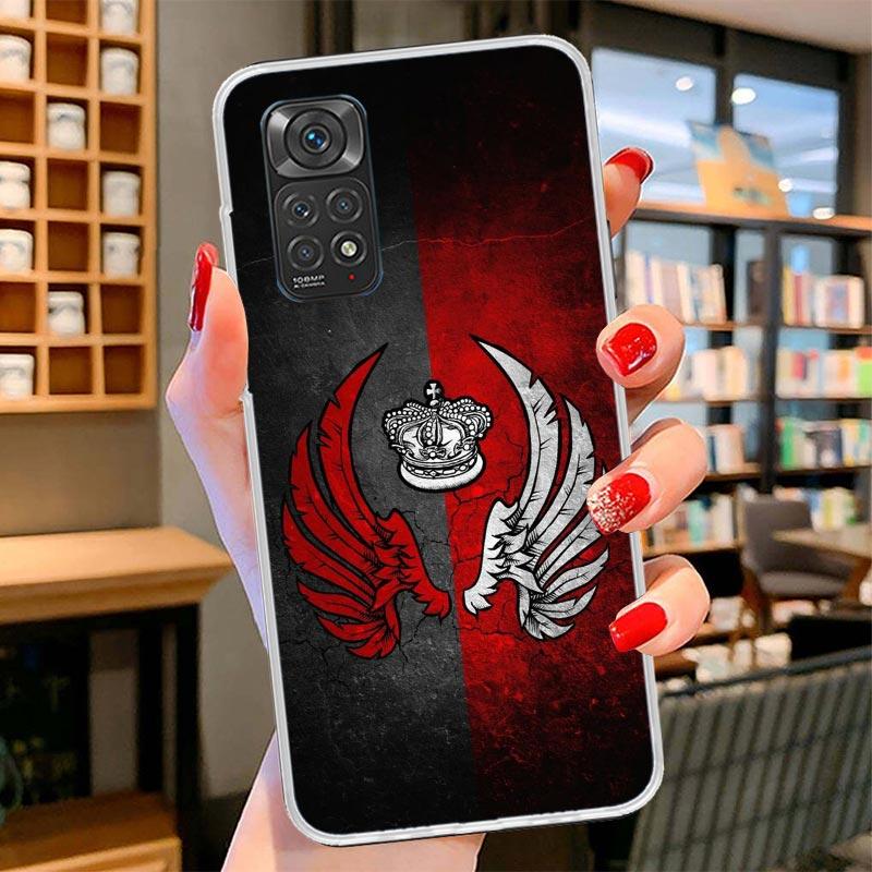Чехол для телефона с флагом Польши для Xiaomi Redmi Note 15 14 13 12 11 10 Pro Plus 14S 12S 11S 11T 11E 10S Мягкий чехол-бампер Redmi No