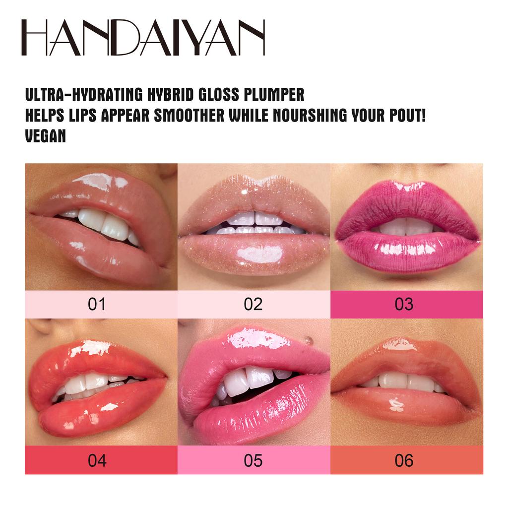 handaiyan Lip Plumping Booster Lip Lacquer - Needle Precision Applicator with Chili Extract & Optical Plumper