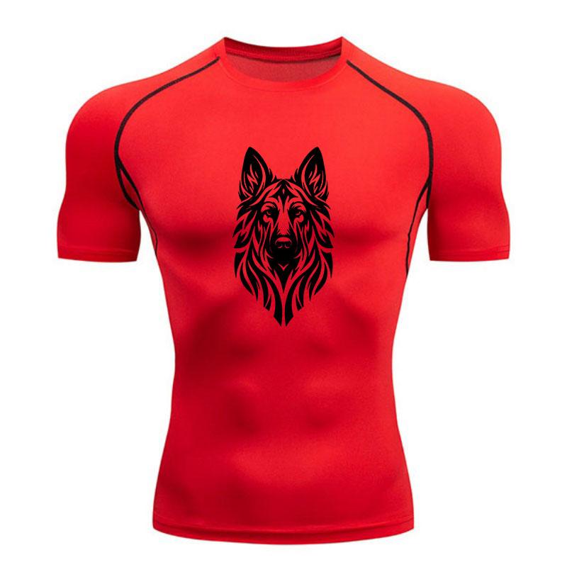 Men's Compression Fitness Sport T-shirt, Tribal German Sheph