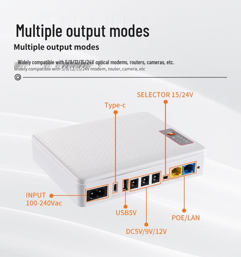Mini UPS with Long Battery Life - POE Mobile Power Backup
