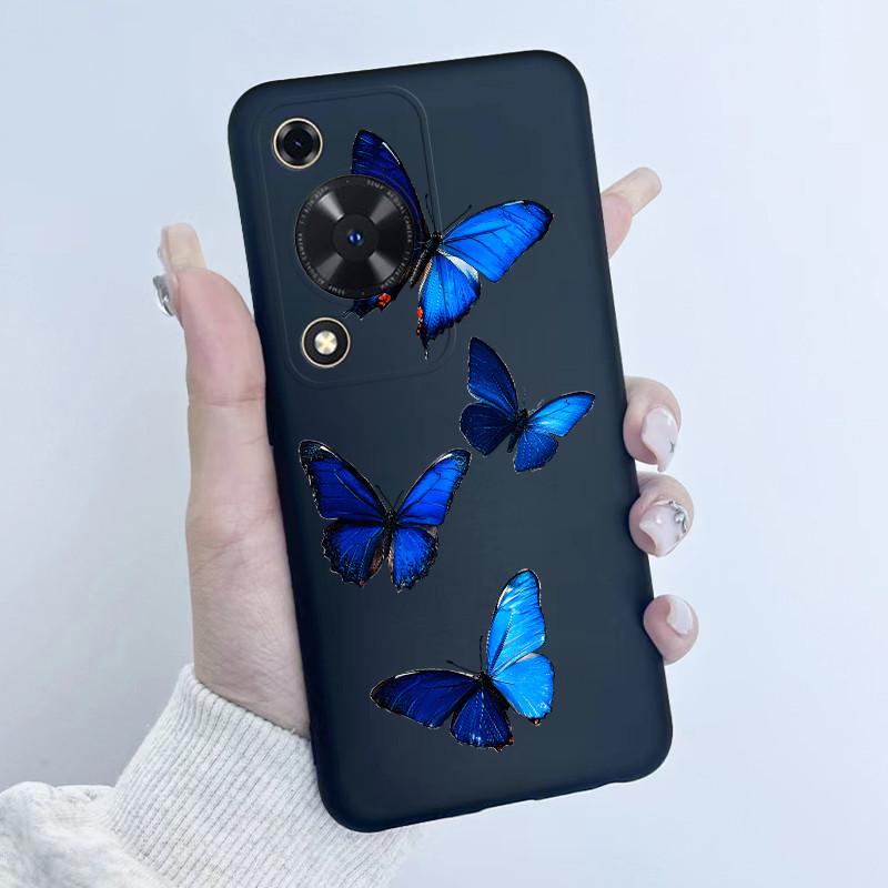 Case For Huawei Nova Y72 Butterfly Floral Girl Design Soft TPU Silicone Back Cover For Huawei Nova Y 72 MGA-LX3 Enjoy 70 Fundas