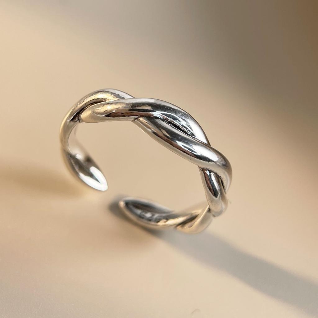 Xiaomi 925 Sterling Silver Rings for Women Couple Minimalist Handmade Simple Narrow Retro Twist Ring Party Jewelry Gift Prevent Allergy