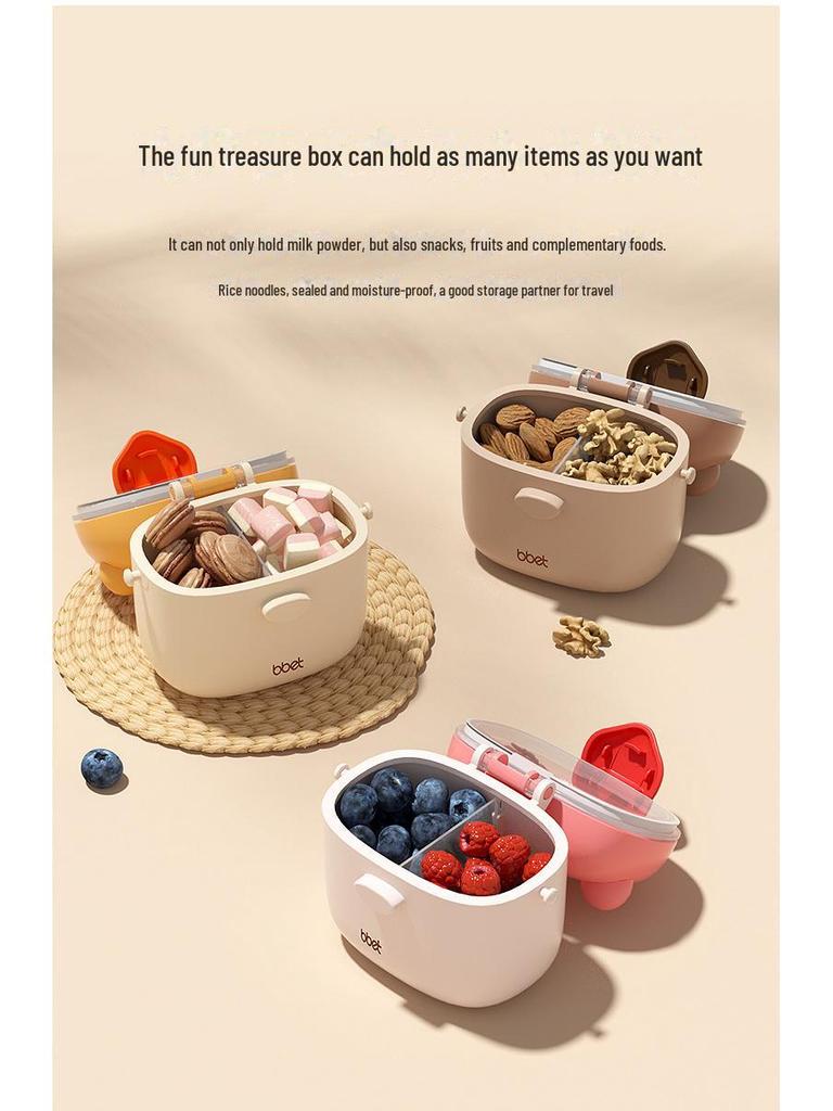 Портативная коробка для детского питания и сухого молока с отдельными слоями для использования на открытом воздухе