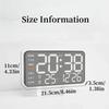 Цифровые настенные часы с голосовым управлением, TEMP, дата, неделя 2, будильник, летнее время, повтор сигнала, настольные часы, 5 уровней регулировки яркости, 12/24-часовой светодиодный режим