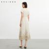 Qianwen Heavy Industry Embroidered Summer Vacation Dress