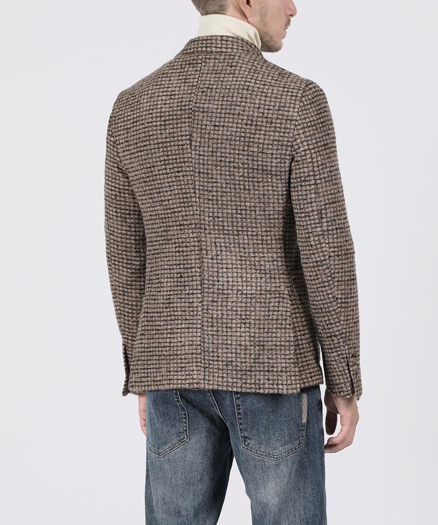 Panicale Beige Wool Check Jacket