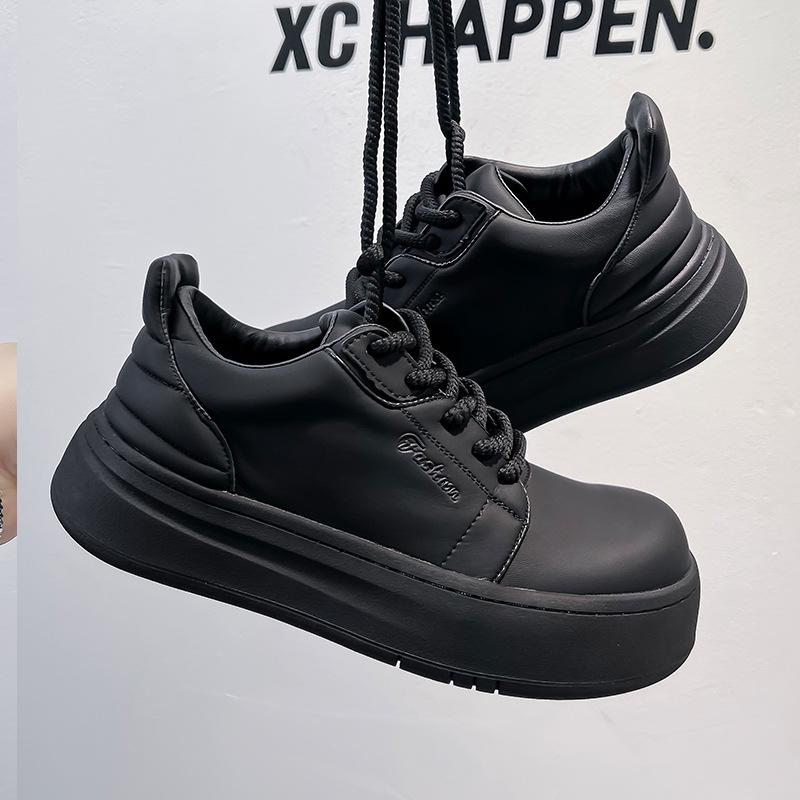 Обувь Мужская Весенне-осенняя Дышащая Повседневная Обувь Тренд Продвинутая 2024 Новая Платформа Белая Обувь 9777-A