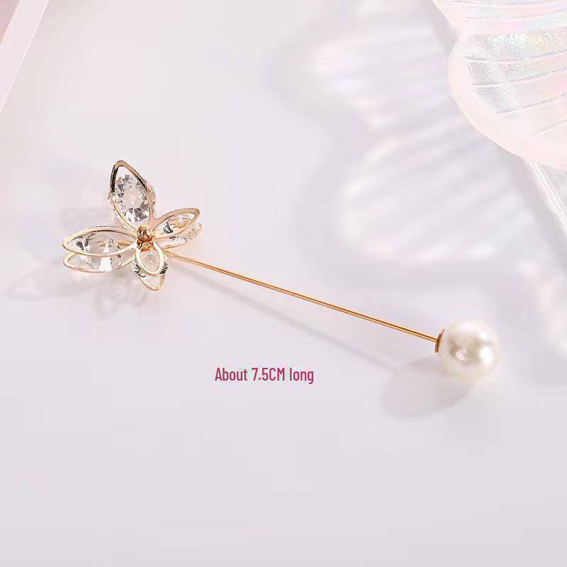 Стильная булавка для пояса с декоративными бусинами для женщин - Надежно фиксирует одежду и предотвращает оголение