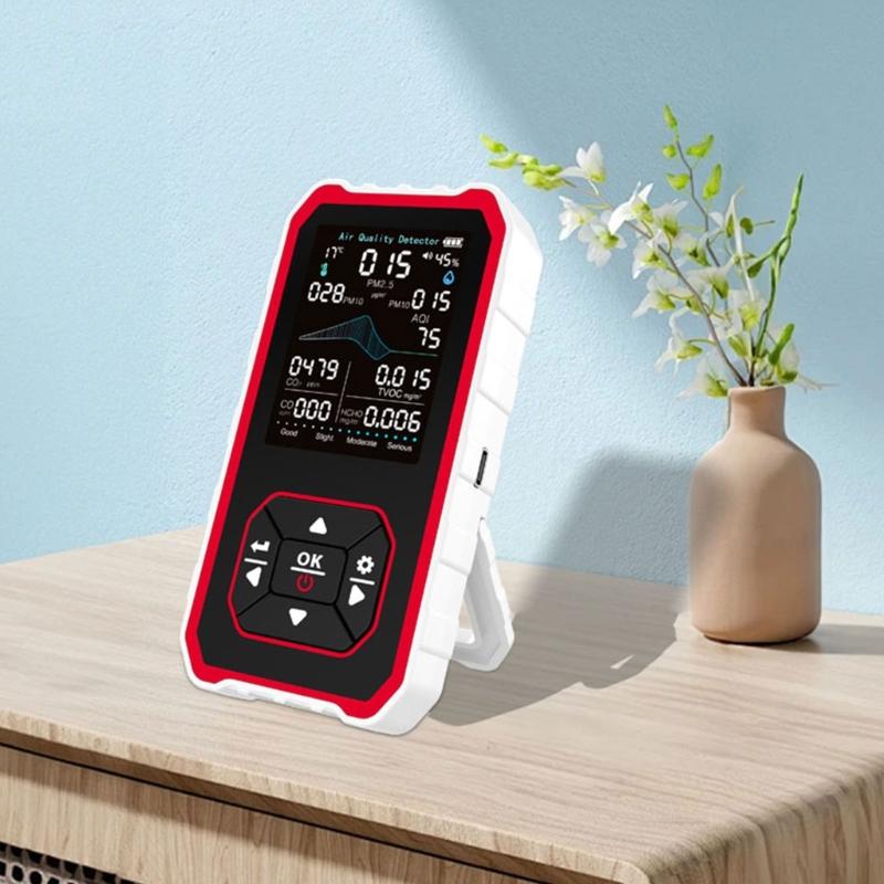 Ручные мониторы качества воздуха с усовершенствованными датчиками для точного обнаружения газов в домах, офисах и промышленных условиях