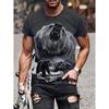 Short Sleeve Plus Size Summer Tee Men Outfit Animal Bear 3d Print T Shirts Mens Casual Sportwear T Shirt Male
