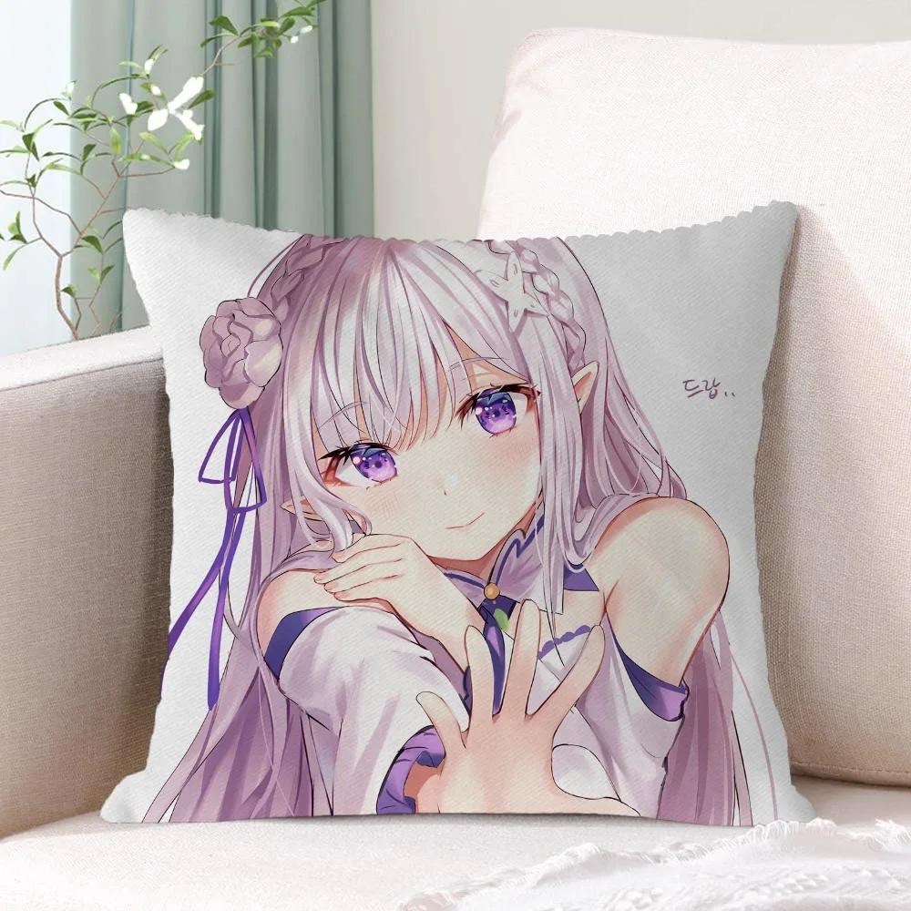 Наволочка Emilia (ReZero) Декоративные подушки для дивана, наволочки, для дома и декора, роскошный декор гостиной, пледы,