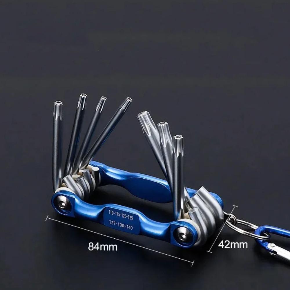 Screwdriver Portable Folding Hex Wrench Metal Handle Folding Allen Wrench Set Functional Tools