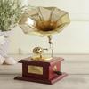 Antique Square Gramophone Showpiece for Home Decor, Office, Gift Idea, Music Lover Gift, Wooden Gramophone