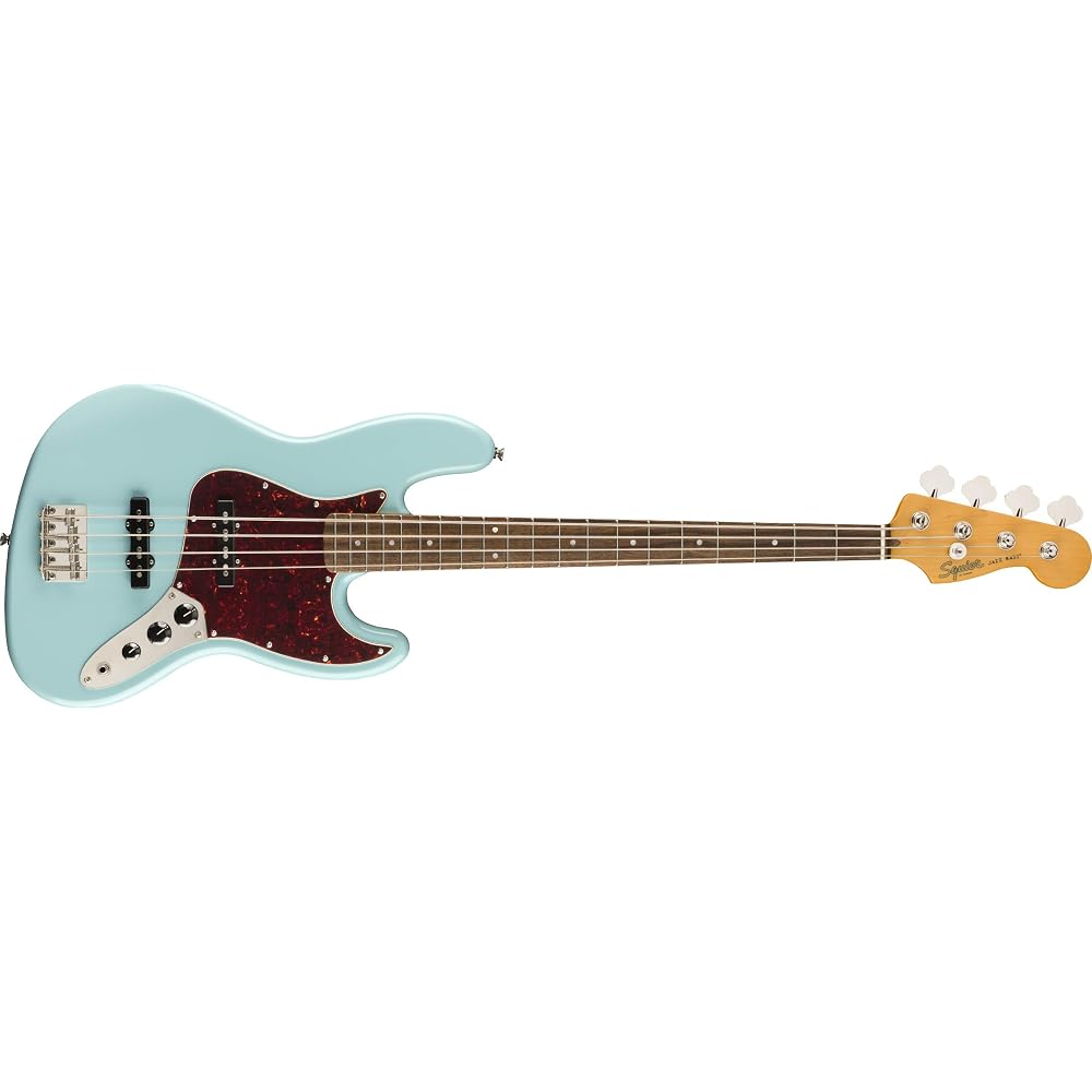 Squier by Fender Электробас Classic Vibe '60s Jazz Bass®, Накладка из лаврового дерева, Daphne Blue с...