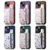 Кошелек-чехол на молнии с отделениями для карт для iPhone 15 Pro Max 14 Plus 13 12 11 XS X XR 7 8 SE 2025 Кошелек-карман Цветок Магнитная крышка сумки