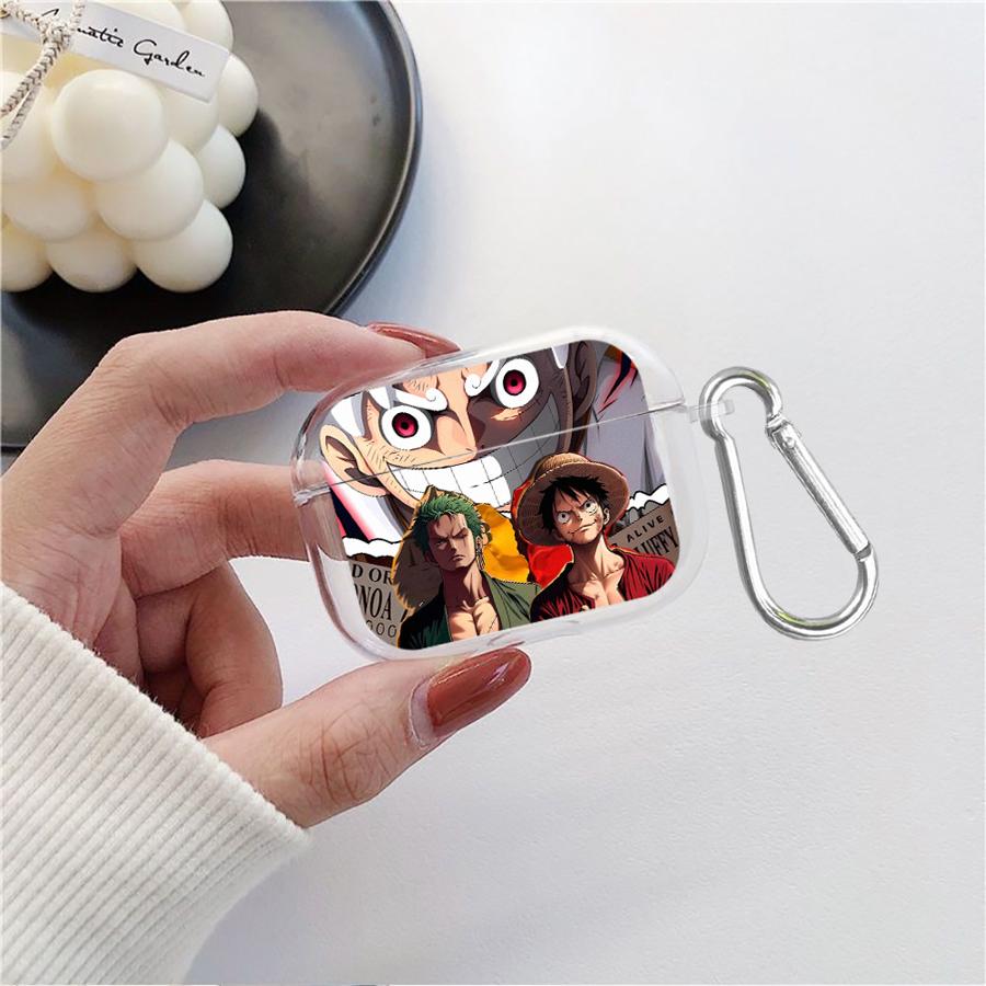 Clear Earphone Cases Cover Case For Airpods Pro3 Pro 2 Pro2 4 1 3 Anime One Piece Luffy Zoro