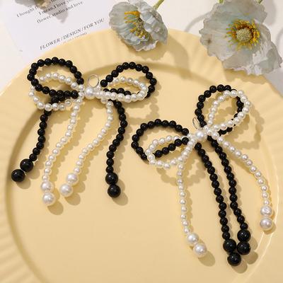 1 шт., зажим для обуви ручной работы, двухслойный жемчужный бисер, бант, подвеска, пряжка для обуви, украшение, сумка, кулон, брелок, аксессуары