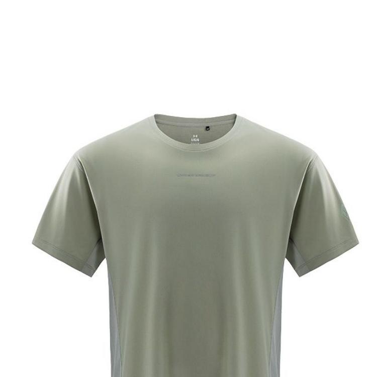 Under Armour SS25 Футболка Мужская Светло-серый Зеленый 15215107-0127