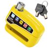 Motorcycle Alarm Wheel Disk Brake Lock with Keys Motorcycle Alarm Brake Rotor Padlock Aluminum Alloy for Bicycle Motor Scooter