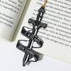 Black Stainless Steel Four Wing Punk Flying Dragon Tassel Bookmark Gothic Page Markings Bookmark Gift Holiday Gifts Pendants