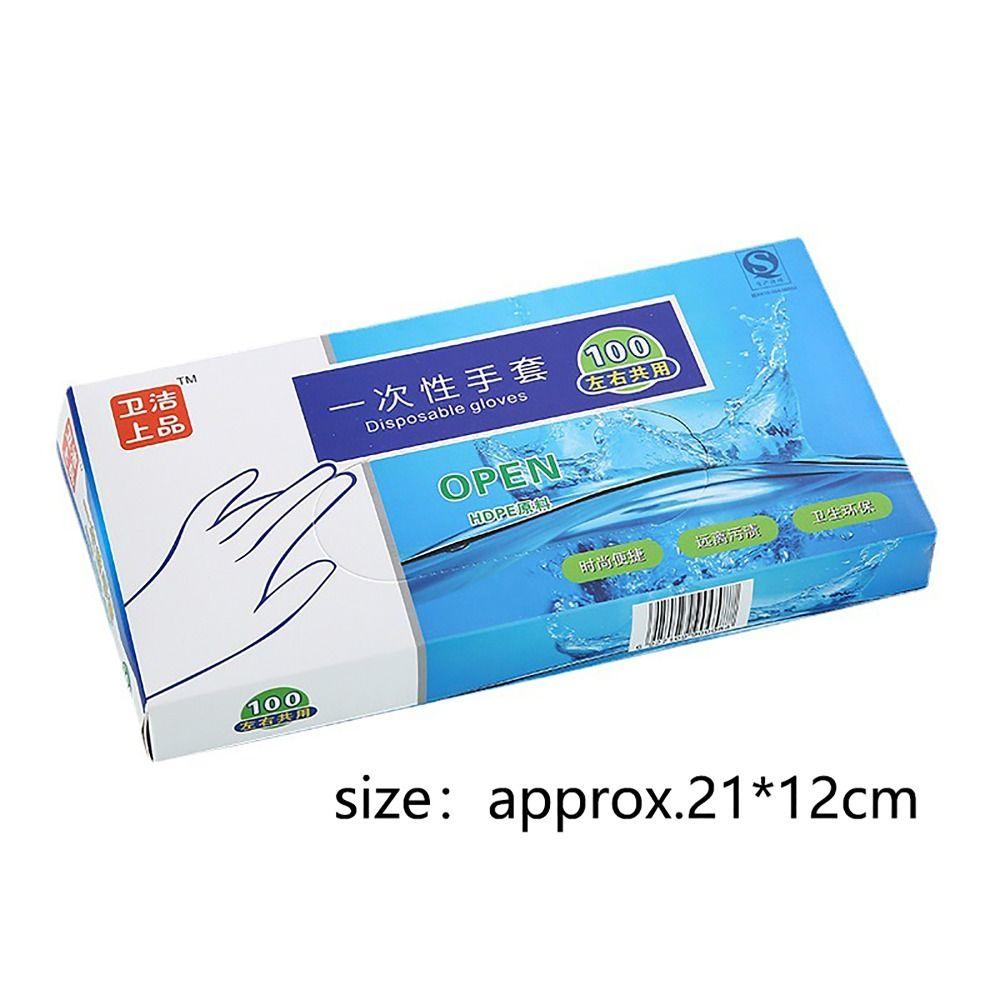 100Pcs/box Thickened TPE Cleaning Gloves Transparent Latex Free Gloves For Household Market