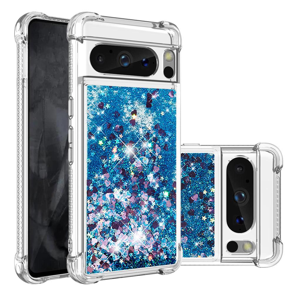 Подходит для чехла на мобильный телефон Google 8Pro, чехол Xiaomi 13Lite с блестками и звездами, противоударный чехол с плавающим песком, Redmi Note12S