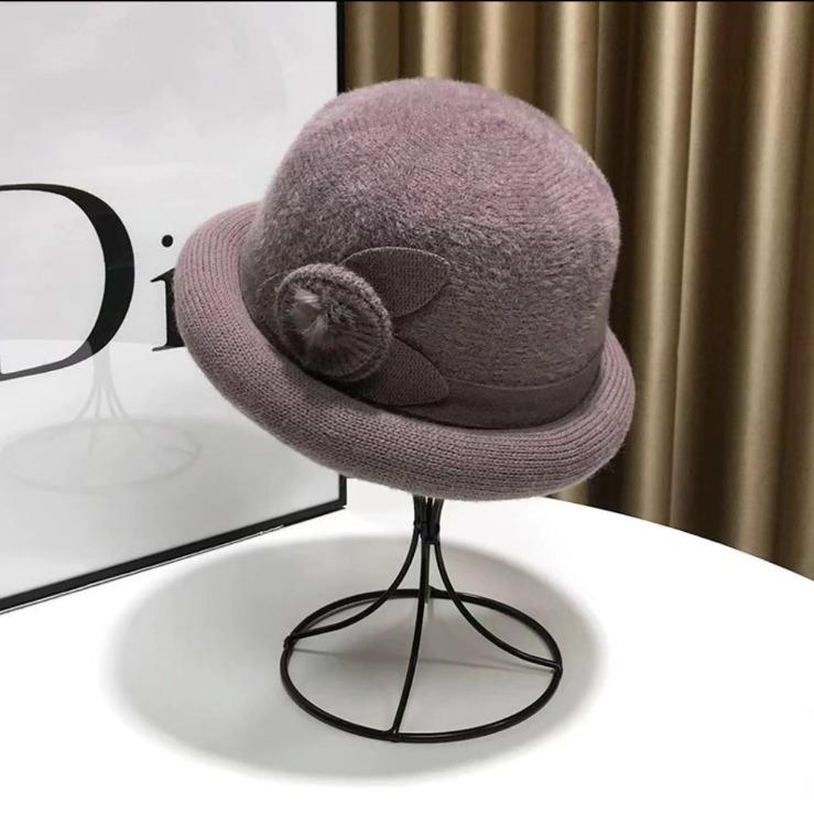 Женская зимняя панама, элегантная ветрозащитная шляпа с цветочным узором, ультра-толстая, сохраняющая тепло, осенне-зимняя шапка из искусственного меха