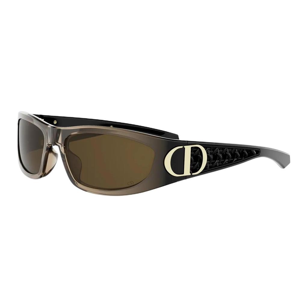 Dior Logo Metal Irregular Shape Sunglasses Unisex sunglasses Brown Black Gradient VERYDIOR-S3F-84F0