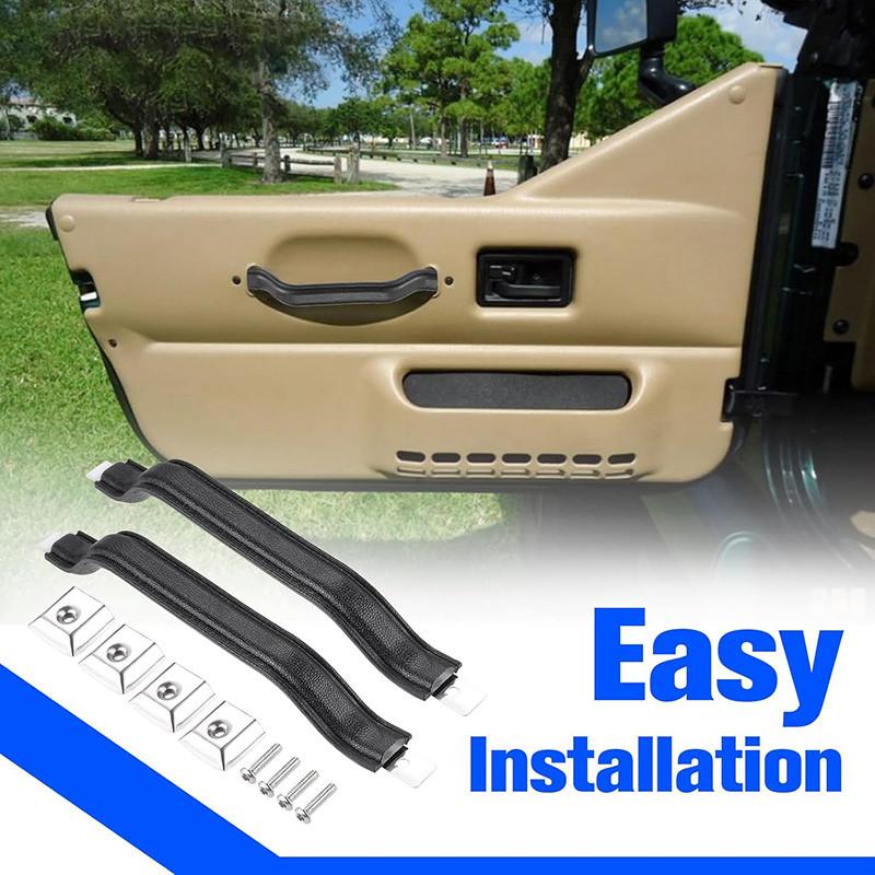 1/2 шт. Ремень для внутренней ручки двери автомобиля из нержавеющей стали, подходит для Jeep CJ-5 CJ-7 CJ-8 Wrangler YJ 55009801K