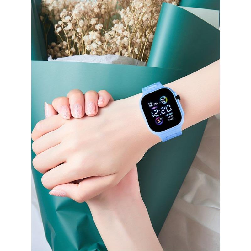 1 шт. Крутые модные часы Мужские и женские спортивные часы с пульсометром Единорог Студенческие электронные часы