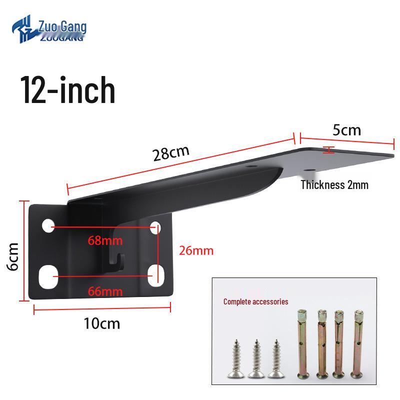 Сверхпрочный плавающий кронштейн для ТВ-тумбы: Расширенный и утолщенный треугольный кронштейн для полки