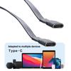 Плоский кабель USB C для быстрой зарядки USB Type C Female to Female Cable 18 Вт высокоскоростной кабель передачи данных для электроники