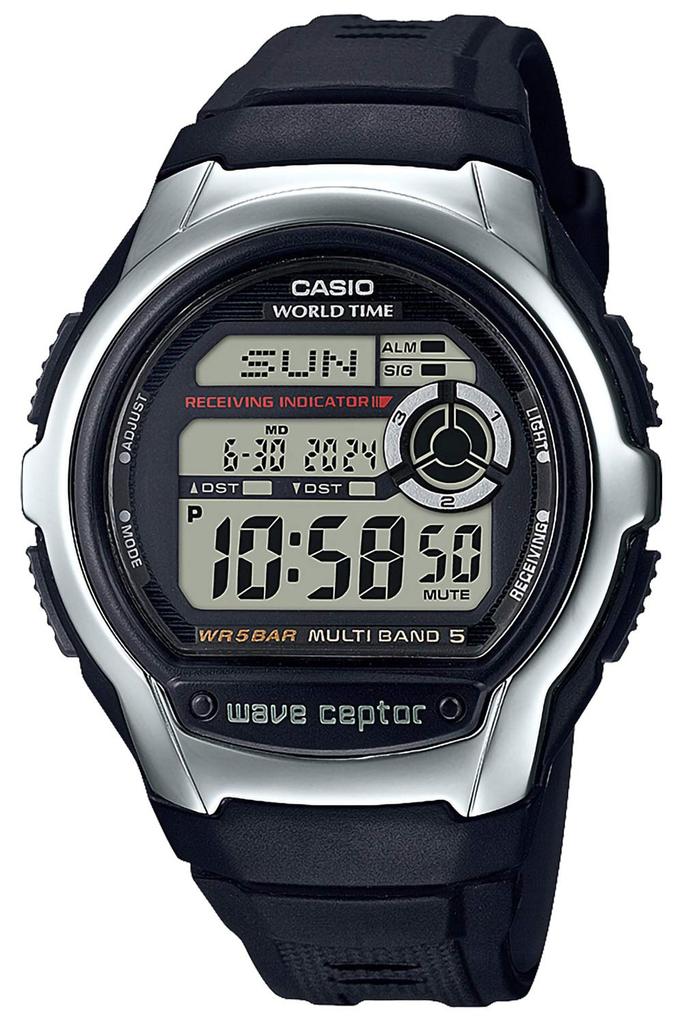 Casio Wave Ceptor Super Illuminator Тип LED Черные WV-M60R-1AJF Мужские Радиоуправляемые Часы, (Свет высокой яркости),