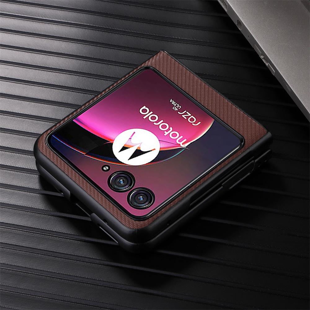 Защитный чехол для телефона Motorola Razr40 Ultra, ретро-кожа с текстурой