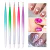 5Pcs 2-Ways Nail Art Pens Dotting Pens Silicone Scultpure Pens Stickes Press Pen Manicure Tool