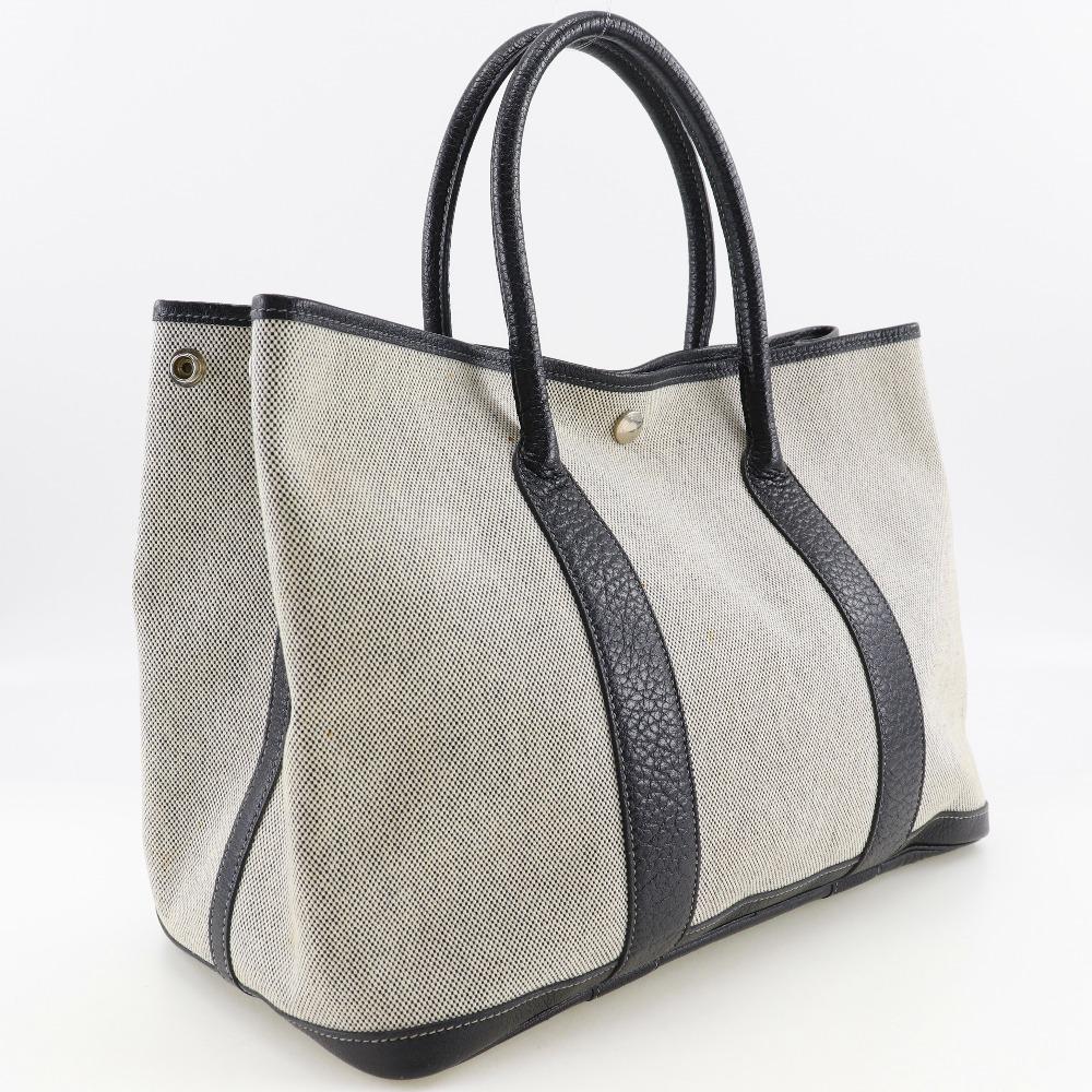 HERMES Garden party 36 PM Tote Bag gray Tower ash Women Used