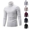 Men's Autumn Winter Turtleneck Long Sleeve Slim Pullover Sweater Blouse Top