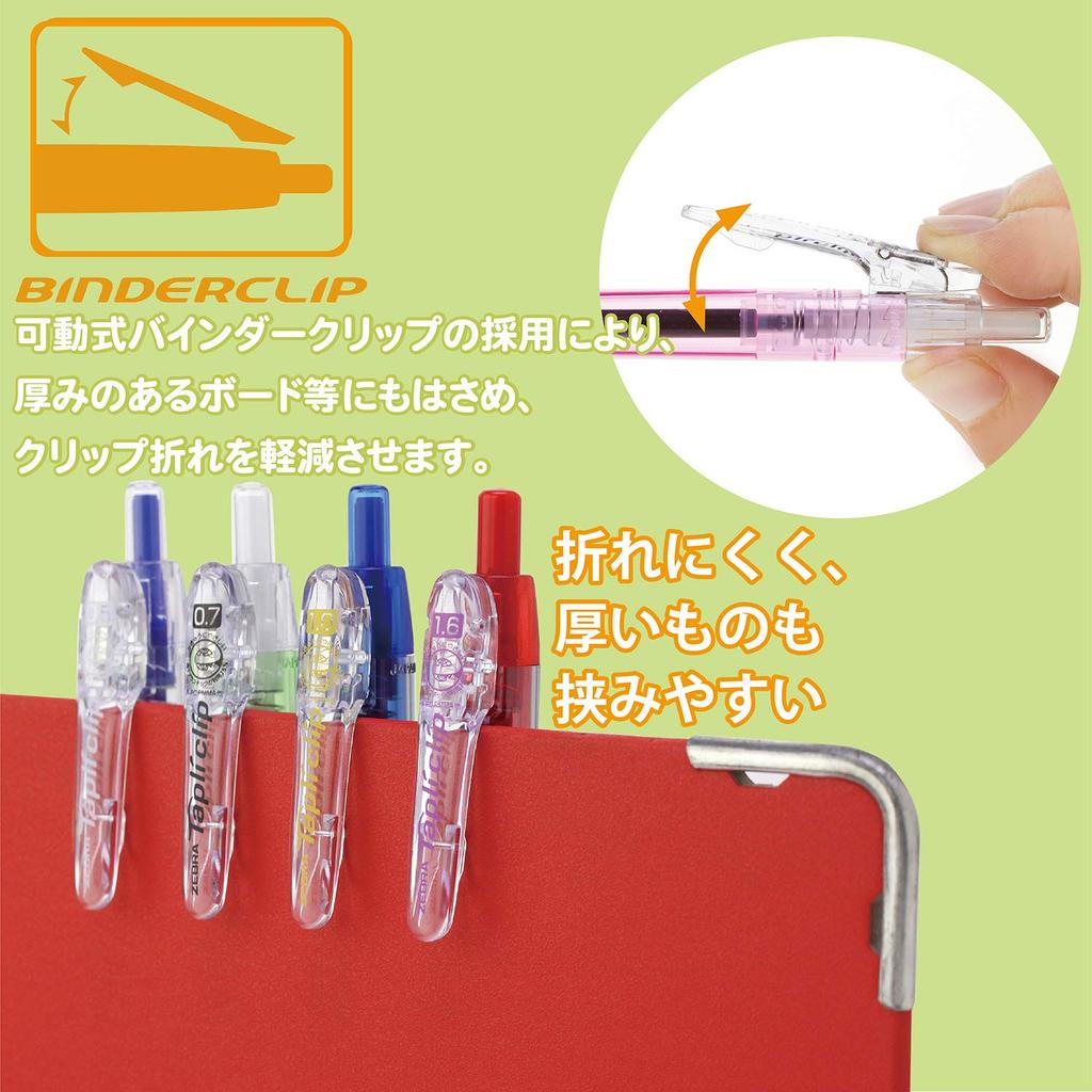 Шариковая ручка Zebra TapliClip 10 на масляной основе, 0,4 мм, красная, ручки, B-BNH5-R