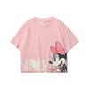 Li Ning X Disney Collaboration Sports Lifestyle Series Cartoon Print Round Neck Short Sleeve T Shirt Women Tops Pink AHSR424-7