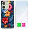 Etui Do Oppo A5 Pro Obudowa Foto Case Plecki Grafika Kwiaty + Szkło 9H