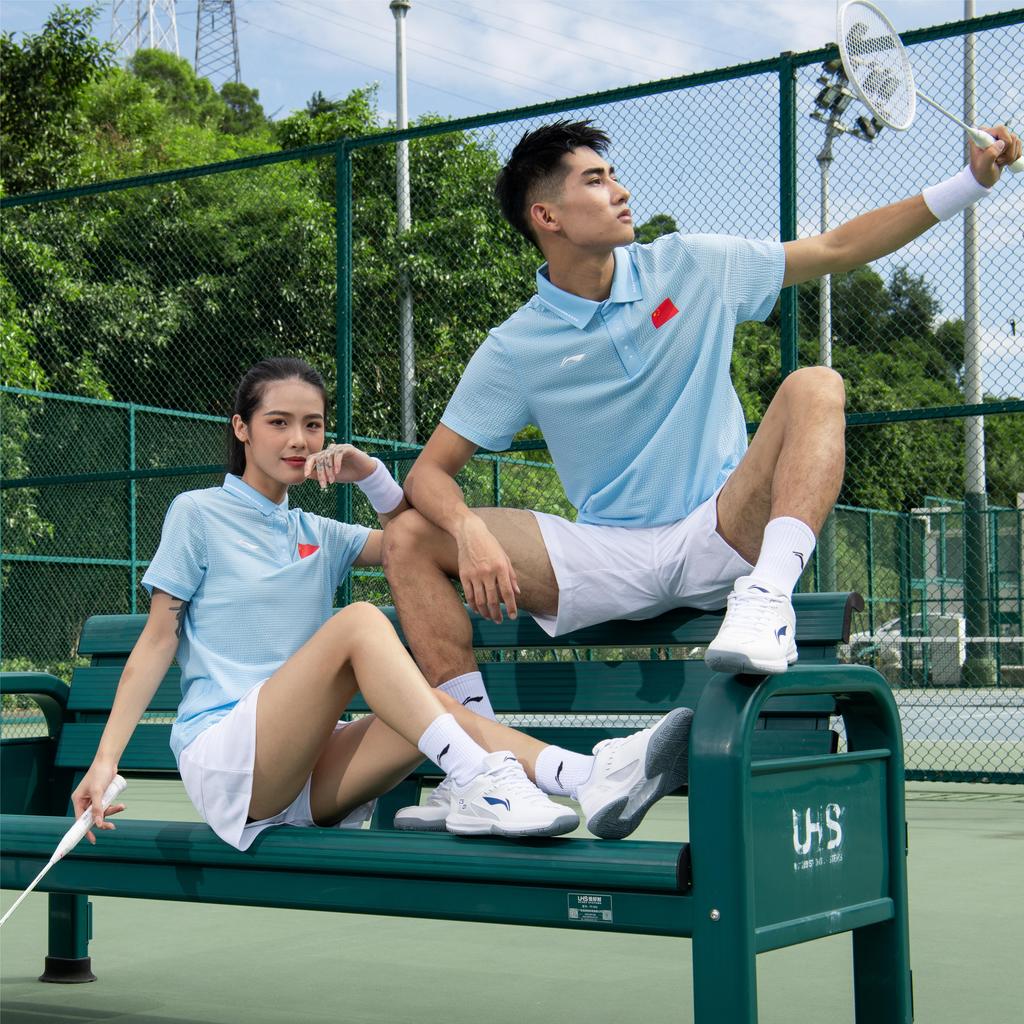 Мужская рубашка-поло Li Ning Новая Аврора Синяя APLS227-1